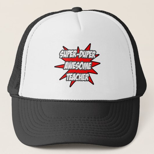 Super duper Geweldige docent Trucker Pet (Voorkant)