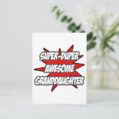 Super duper Geweldige kleindochter Briefkaart (Staand voorkant)