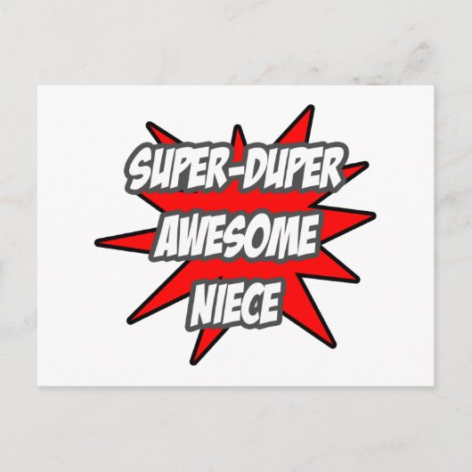 Super duper Geweldige nichtje Briefkaart (Voorkant)