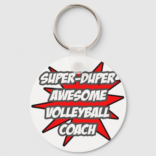Super Duper Geweldige volleybalcoach Sleutelhanger (Voorkant)