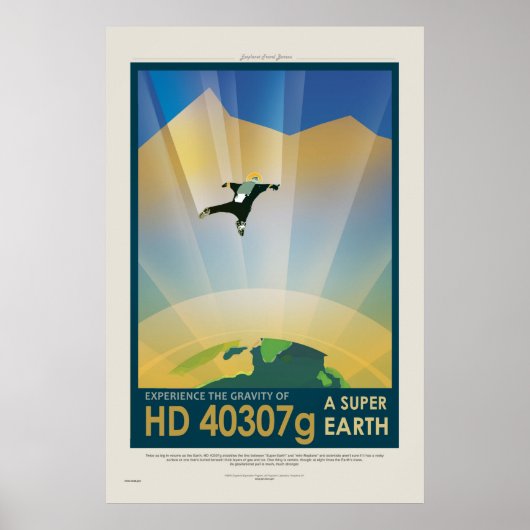 Super Earth Tour - Retro NASA-reisposter Poster (Voorkant)