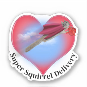 Super Eekhoorn Bezorging Valentijnsdag Sticker