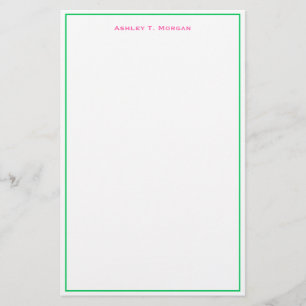 Super Eenvoud Heet Roze Emerald Wit DIY Lijst Briefpapier
