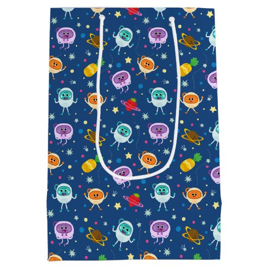 Super eenvoudig | Bumble Nums Space Verjaardag Medium Cadeauzakje (Achterkant)