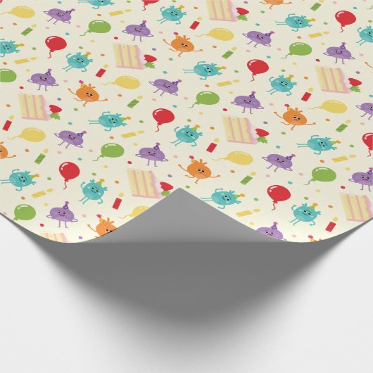 Super eenvoudig | Bumble Nums Verjaardagstaart Pat Cadeaupapier (Hoek)