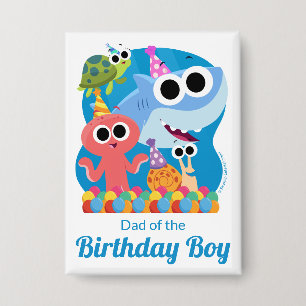Super eenvoudig Finny the Shark Confetti Verjaar Button