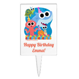 Super eenvoudig | Finny the Shark Confetti Verjaar Cake Prikker