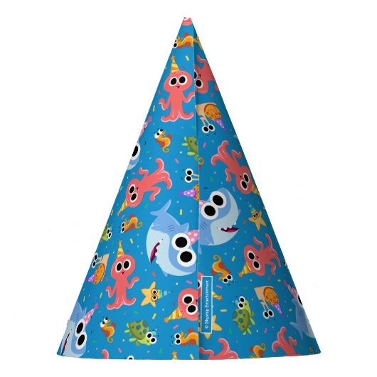 Super eenvoudig | Finny the Shark Confetti Verjaar Feesthoedjes (Achterkant)