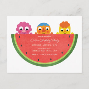 Super eenvoudig   Noodle & Pals Watermelon Party Briefkaart