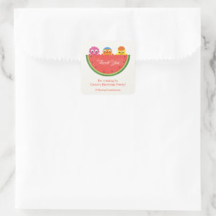 Super eenvoudig   Noodle & Pals Watermelon Party Vierkante Sticker