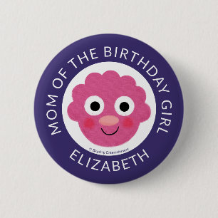 Super eenvoudige personages feestelijke verjaardag ronde button 5,7 cm