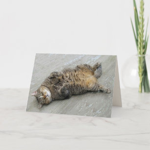Super Excited Cat Birthday Kaart