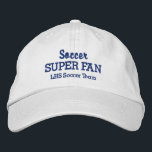 Super Fan de football Custom High School Sports Te<br><div class="desc">Soutenez votre équipe de football préférée avec ce casquette de baseball SUPER FAN. Ajoutez le nom de votre école secondaire, de votre jeunesse, de votre club ou de votre équipe collégiale pour créer un casquette unique. (Vous pouvez également changer ceci en n'importe quel autre sport.) Modifiez facilement le texte et...</div>
