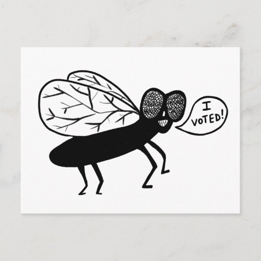Super Fly zegt dat ik heb gestemd! Briefkaart (Voorkant)