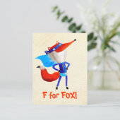 Super Fox Briefkaart (Staand voorkant)