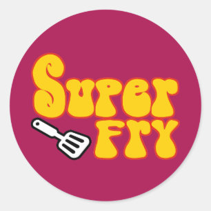 Super Fry (Funny Blaxploitation) Ronde Sticker