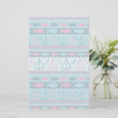 Super Fun Fish and Sailboat Pattern Briefpapier (Staand voorkant)