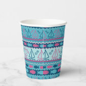 Super Fun Fish and Sailboat Pattern Papieren Bekers (Rechts)