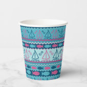 Super Fun Fish and Sailboat Pattern Papieren Bekers (Voorkant)