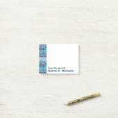 Super Fun Fish & Sailboat Pattern | Jouw namen toe Post-it® Notes (Op bureau)