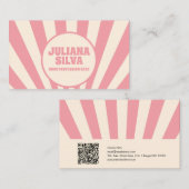 Super Funky Hippie 60 avec Carte de visite QR (Devant / Derrière)