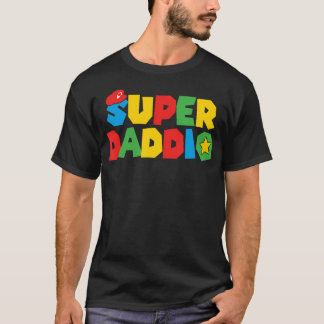 Super Gamer Papa Ontketend Vieren Vaderlijke Pow T-shirt