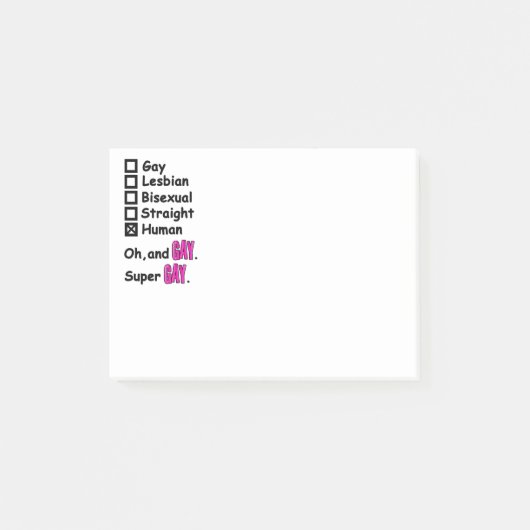 Super Gay Post-it® Notes (Voorkant)