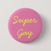Super Gay Pride Button (Voorkant)