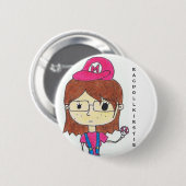 Super Geek Girl Ronde Button 5,7 Cm (Voorkant /achterkant)