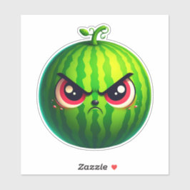 Super gekke watermeloen fruit sticker