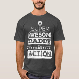 Super Geweldige papa in actie (Hipster Style) Donk T-shirt