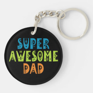 Super Geweldige papa Vaderdag Button Sleutelhang Sleutelhanger