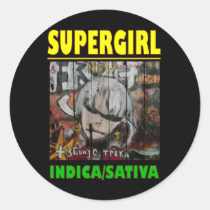 SUPER GIRL INDICA SATIVA RONDE STICKER
