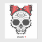 Super Girly Sugar Skull Sticker (Vel)