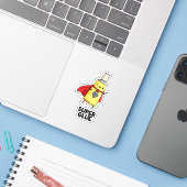 Super Glue Funny Super Hero Pun Sticker (Laptop met iPhone)