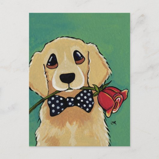 Super Golden Retriever | Carte postale Dog Art (Devant)