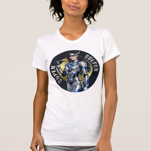 Super Golfer Woman's Golf T-Shirt (Devant)