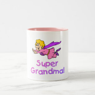 Super Grandma (vliegen) Tweekleurige Koffiemok