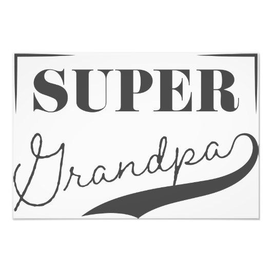 Super Grandpa Foto Afdruk (Voorkant)