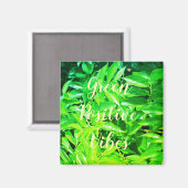 Super Green Positive Vibes Magnet Feuille (Recto/Verso)