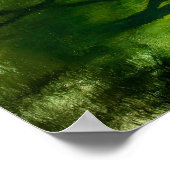 Super Green River Trees Reflection A3 Poster (Hoek)