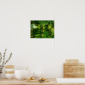 Super Green River Trees Reflection A3 Poster (Keuken)