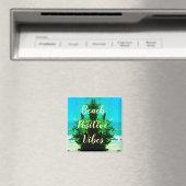Super Green Summer Beach Vibes positives Magnet (In Situ (Lave-vaisselle))