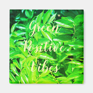 Super groene positieve vibes bladeren magneet