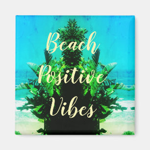 Super groene zomer strand positieve vibes magneet