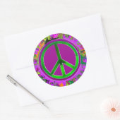 SUPER Groovy Peace Sign Ronde Sticker (Envelop)