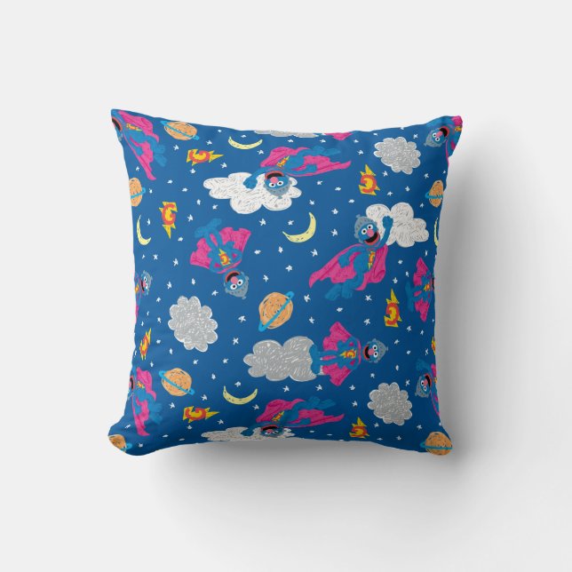 Super Grover 2.0 Night Sky Patroon Kussen (Voorkant)