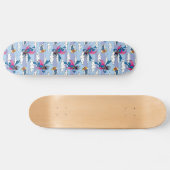 Super Grover Comic Striped Blue Patroon Skateboard (Horizontaal)