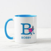 Super Grover Jouw naam en monogram B toevoegen Mok (Links)