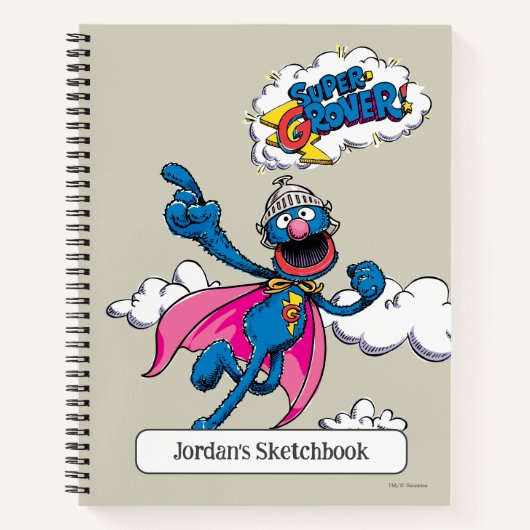 Super Grover Tekening Notitieboek (Voorkant)